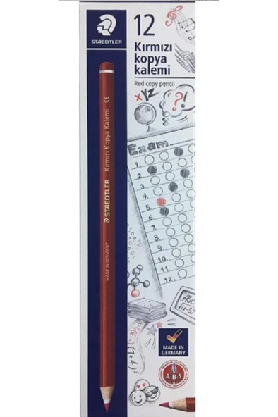 Staedtler Kırmızı Kopya Kalemi - 12 Adet ürün görseli 1