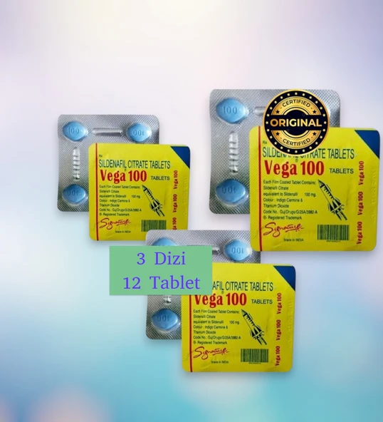 Orijinal Vega 100MG 4'lü x 3 Dizi Vega Hap vücut geliştirme takviye ve enerji takviyesi Tablet ürün görseli 1