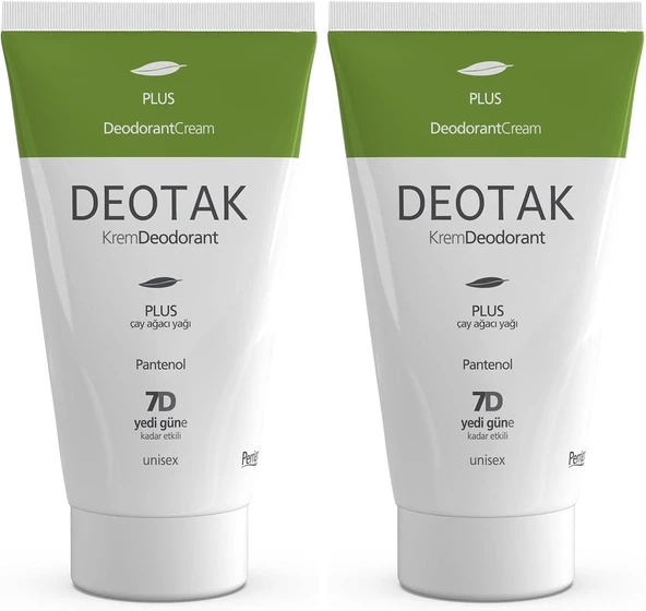 2 Adet Deotak Plus Ekstra Koruma 7 Güne Kadar Etkili Krem Deodorant 35 ml ürün görseli 1
