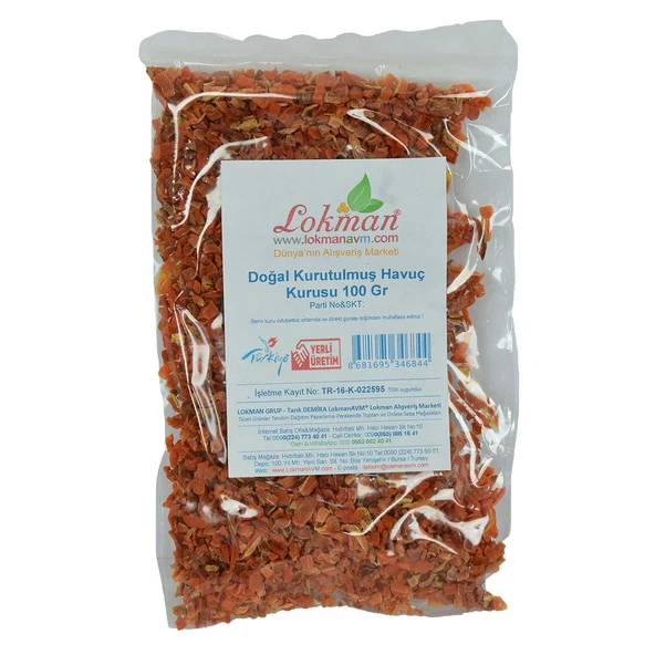 LokmanAVM Havuç Kurusu 100 Gr Paket - Resim 2