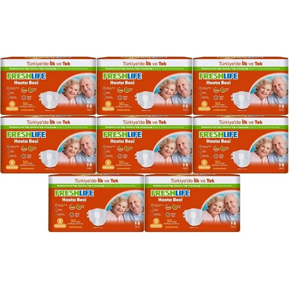 FreshLife Yetişkin Bezi Bel Bantlı S - Küçük - Small 240 Adet (8PK*30) ürün görseli 1