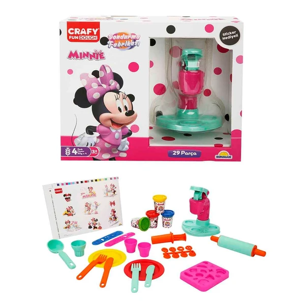 Crafy Minnie Dondurma Fabrikası Oyun Hamuru Seti 200 g 29 Parça ürün görseli 1