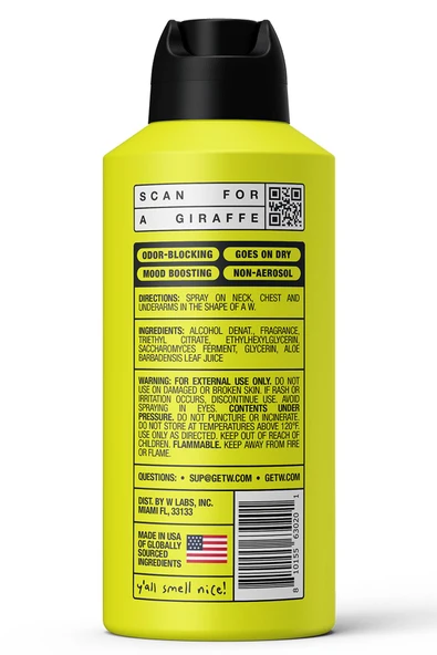 W Labs Original Sprey Deodorant 100ML - Resim 2