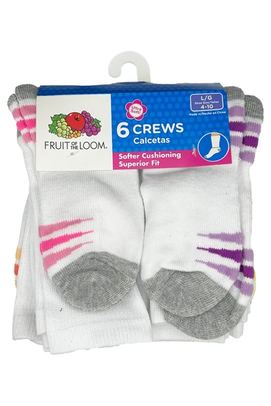 Fruit Of The Loom Crews Calcetas Çorap 6lı Paket (L) ürün görseli 1