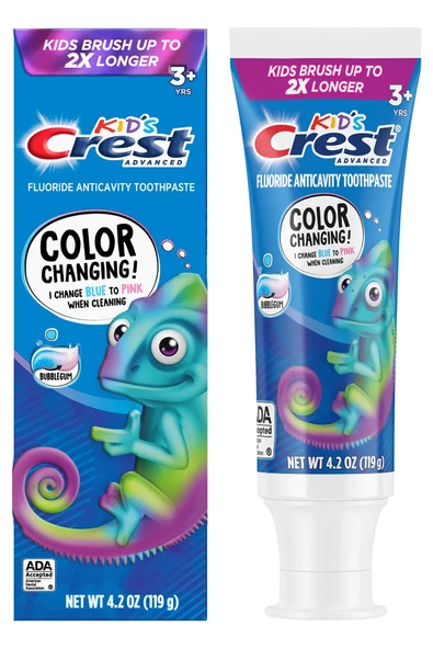 Crest Kids Advanced Renk Değiştiren Sakız Aromalı Çocuk Diş Macunu 119GR ürün görseli 1