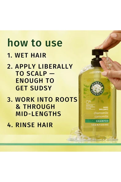 Herbal Essences Shine Brillance Chamomile Şampuan 865ML - Resim 7