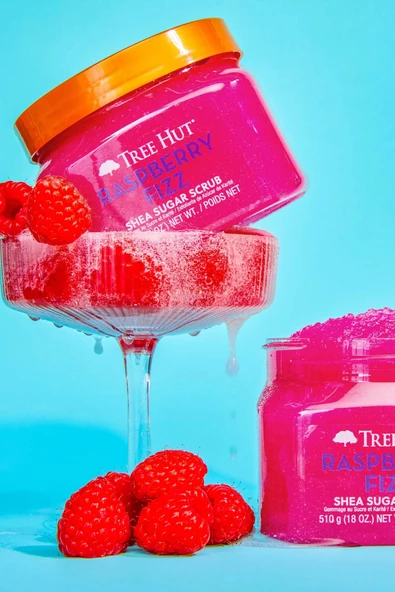 Tree Hut Raspberry Fizz Shea Sugar Scrub Vücut Peelingi 510GR - Resim 2