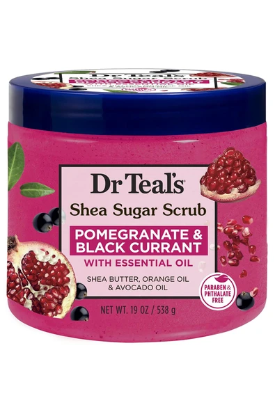 DR.Teals Pomegranate & Black Currant Shea Sugar Scrub Vücut Peelingi 538GR ürün görseli 1