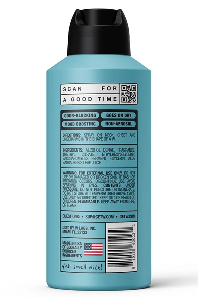 W Labs Wave Breaker Sprey Deodorant 100ML - Resim 2