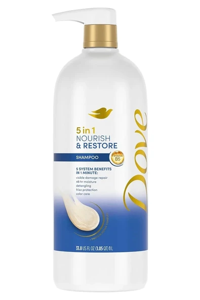 Dove 5’i 1 Arada Besleyici & Onarıcı Şampuan 1LT ürün görseli 1