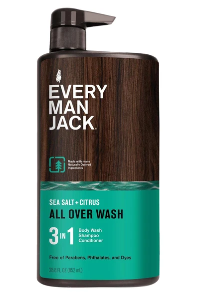 Every Man Jack Sea Salt + Citrus 3’ü 1 Arada Şampuan Saç Kremi ve Duş Jeli 852ML ürün görseli 1