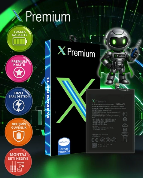 Huawei Nova5i Uyumlu Batarya Xpremium Pil Süper Yüksek Kalite HB446486ECW ürün görseli 1