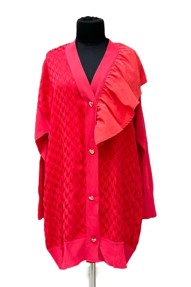 3603 GHİSA FIRFIR DETAYLI TRİKO HIRKA - Resim 8