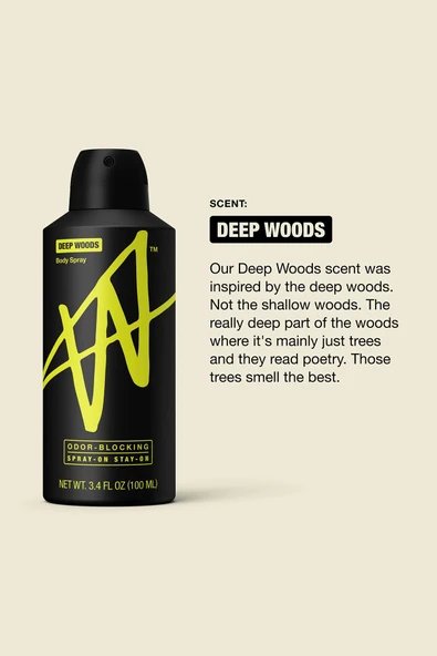W Labs Deep Woods Sprey Deodorant 100ML - Resim 5
