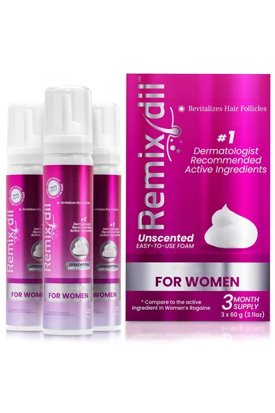 RHRI Women's Remixidil Unscented Foam 3 Aylık 3x60GR ürün görseli 1
