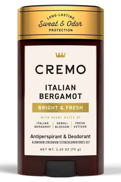 Cremo Italian Bergamot Antiperspirant Stick Deodorant 75GR ürün görseli 1