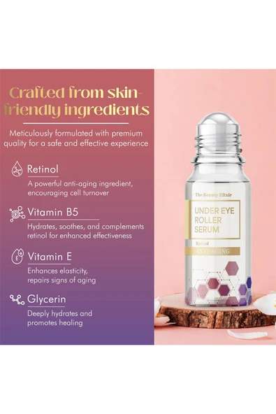 The Beauty Elixir Retinol Göz Altı Roller Serum 50ML - Resim 4