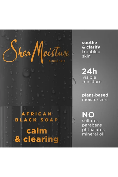 Shea Moisture African Black Soap Calm & Clearing Duş Jeli 532ML - Resim 3