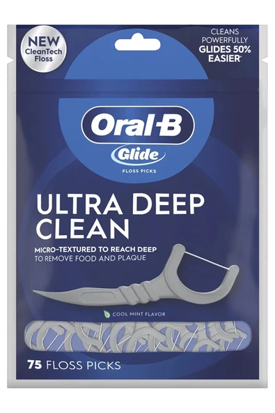 Oral-B Glide Ultra Deep Clean Çatal Diş İpi Kürdanlı 75 Adet ürün görseli 1