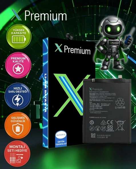 Huawei NOVA2I Uyumlu Batarya Xpremium Pil Süper Yüksek Kalite 3240/3340 mAh HB356687ECW ürün görseli 1