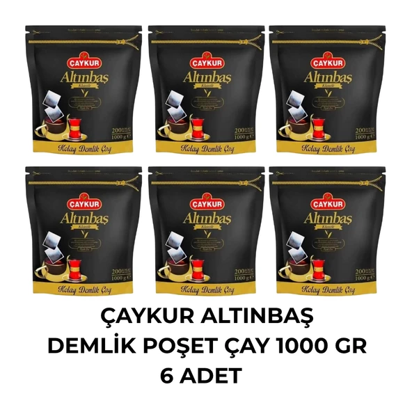 Çaykur Altınbaş Demlik Poşet Çay 1000 gr - 6 Adet ürün görseli 1