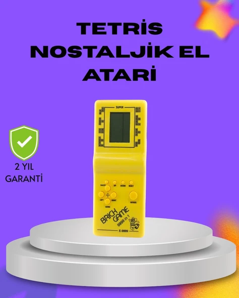 Klasik Tetris Oyunu El Konsolu – Taşınabilir Pil ile Çalışan Retro El Aterisi ürün görseli 1