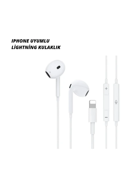 iPhone 14 ve altındaki modellerle uyumlu Kablolu kulaklık ürün görseli 1