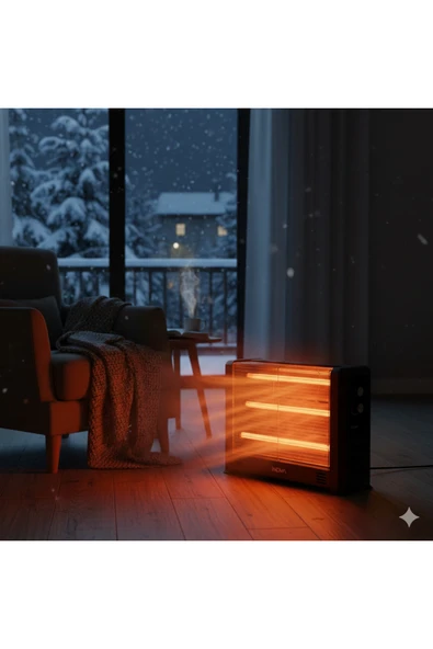 İnova AKAN 3'lü Modern Şömine Tipi Isıtıcı 2700 W ürün görseli 1