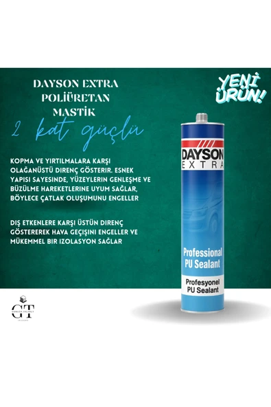 DAYSON Extra Poliüretan Mastik 280 ML Beyaz ürün görseli 1