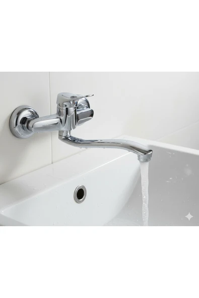 Sema 35 mm Alttan Borulu Aplike Mix Bataryası Mutfak ve Lavabo Bataryası ürün görseli 1