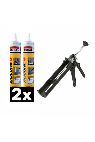 Soudal 2X Soğuk Silikon 280 GR ŞEFFAF + SİLİKON TABANCASI ürün görseli 1
