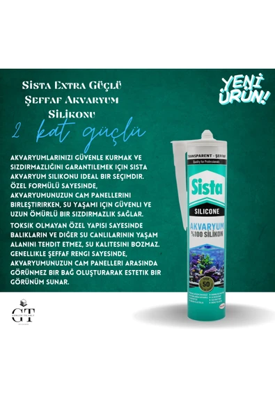 Sista Extra Güçlü Akvaryum Silikonu Şeffaf 280 ML ürün görseli 1