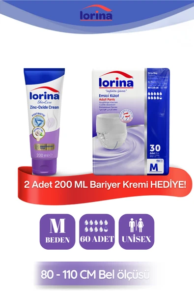Lorina Emici Külot Hasta Bezi Medium 60'lı ürün görseli 1