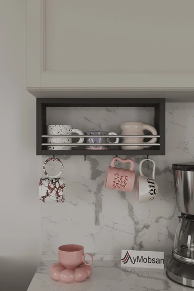 Trend Kupa Standı, Bardak Tutucu, Kupa, Fincan Askılığı Çok Amaçlı Raf 45 CM ürün görseli 1