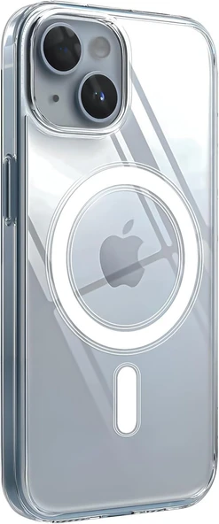 Cisteen Apple iPhone 13 / 14 uyumlu Magsafe Şarj Özellikli Şeffaf Sert PC SARARMAZ Telefon Kılıfı  ürün görseli 1