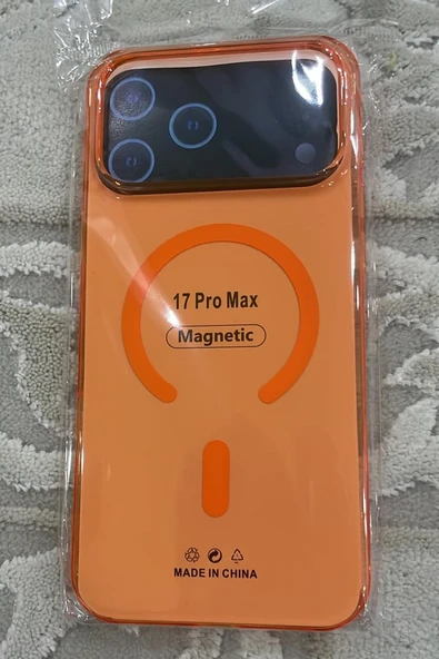 Cisteen Apple iPhone 17 Pro Max KozmikTuruncu uyumlu Magsafe Özellikli Şeffaf Sert PC SARARMAZ Kılıf ürün görseli 1