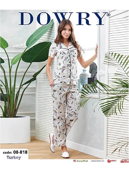 Dowry 08-818 Kısa Kollu Bayan Pijama Takımı S BEDEN ürün görseli 1