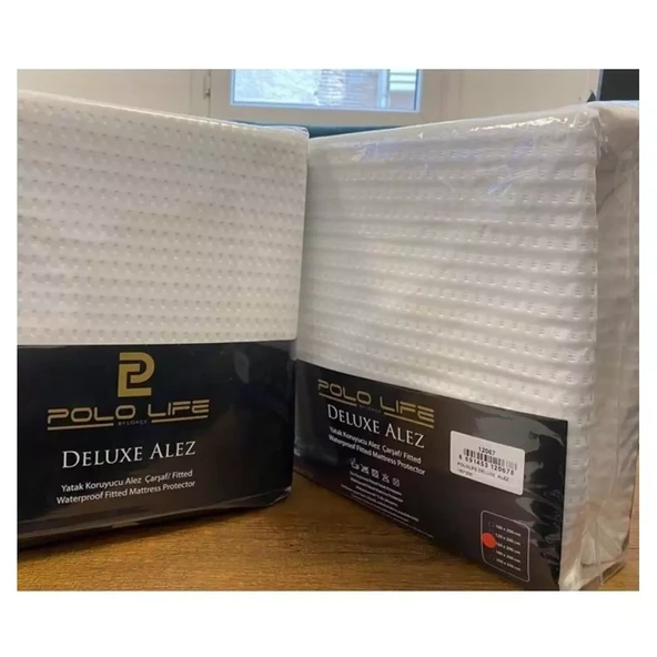 Jakarlı Örme Kumaş Delux Full Lastikli Sıvı Geçirmez Çift Kişilik Alez (160x200)
