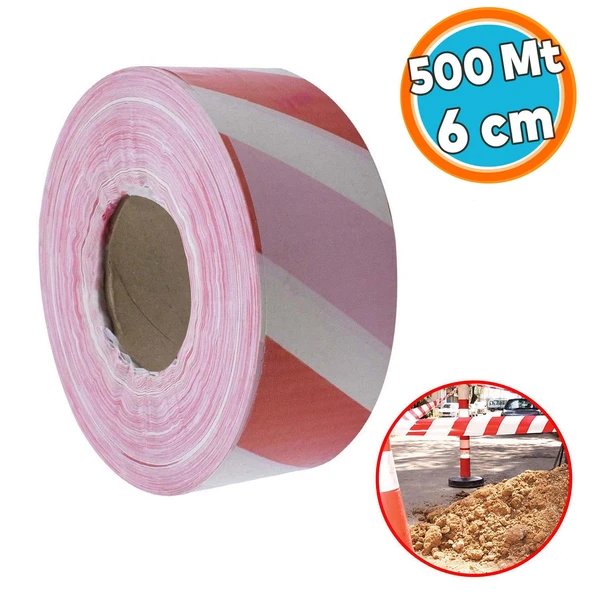 Emniyet Şeridi İkaz Uyarı Uyarıcı Bandı 500 Metre Bant En 6 cm İnşaat Kaza Olay Yeri Otopark Konut ürün görseli 1