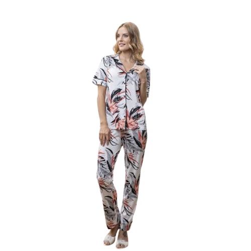 Flz Boydan Düğmeli Pijama Takımı S BEDEN ürün görseli 1