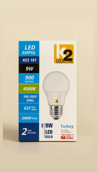 K2 LED Systems 9W LED Ampul - Resim 2