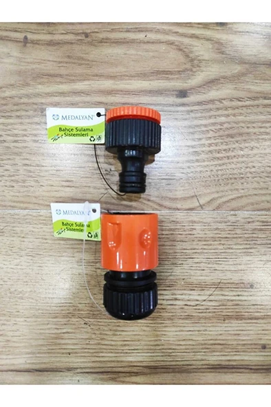 BAHÇE MUSLUĞU VE BATARYA ADAPTÖRÜ 1/2-3/4 ÇİFT ÖLÇÜ VE HORTUM BAĞLANTI ADAPTÖRÜ 1/2 ürün görseli 1