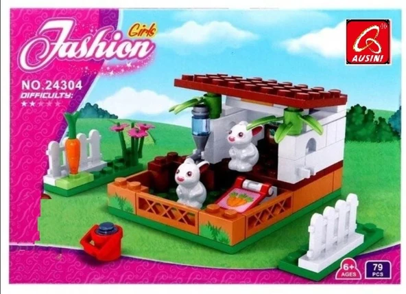 Ausini  Parça Fashion Girls Tavşan Evi ürün görseli 1