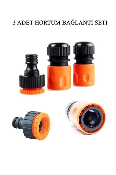 1/2" Hortum Musluk Bağlantı Adaptörü (2 Adet) + 1/2 - 3/4" Musluk Adaptörü ürün görseli 1