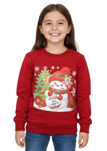 Kız Çocuk Sweatshirt 2 İplik Şardonlu Baskılı Noellik ürün görseli 1