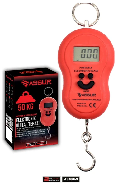 Assur Dijital El Terazisi 4 Ayrı Birim Hassas 50 Kg Kantar Terazi ürün görseli 1