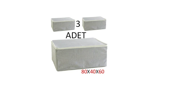 Optimum Çizgili Yorgan Hurç 3 Adet 150X50X50 ürün görseli 1