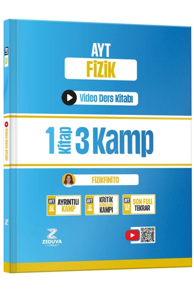 Zeduva Yayınları Fizikfinito AYT Fizik 1 Kitap 3 Kamp Video Ders Kitabı ürün görseli 1