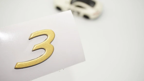 DK Tuning Porsche 3 Rakamı 911 GT3 RS Bagaj Gold Yazı Logo Arma ürün görseli 1
