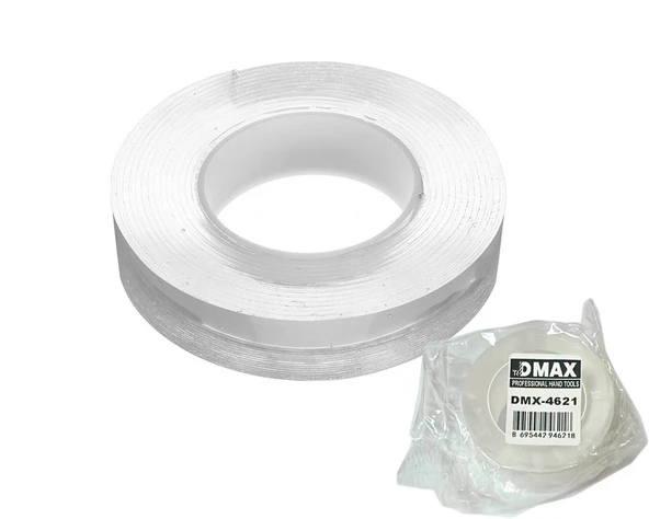 Şeffaf Çift Taraflı Silikon Bant 30mm x 2mt - Resim 2